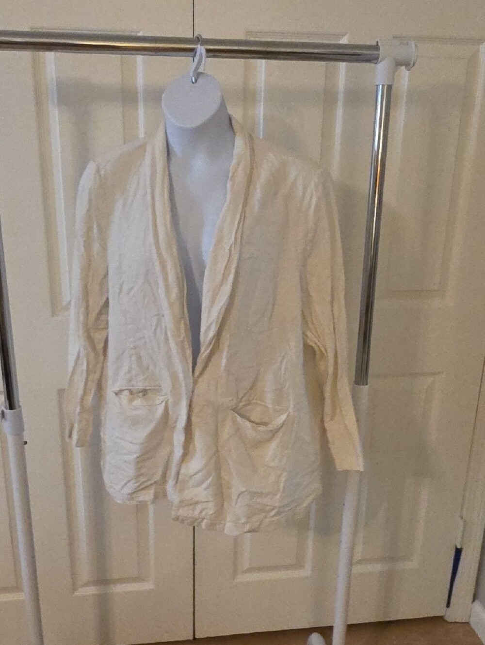 XXL Old Navy Shawl Collar One Button Blazer Jacket - Rust Brown And Cream - Picture 4 of 5
